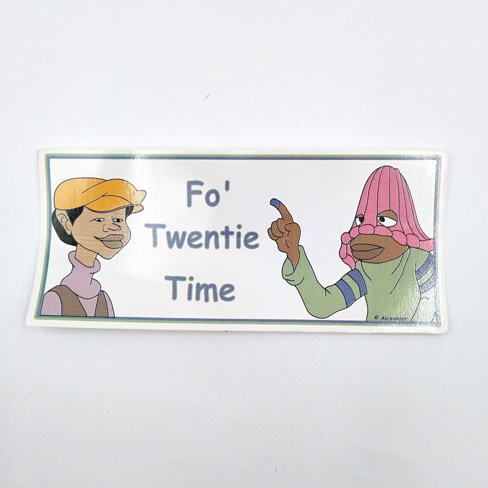Alexander Fo' Twentie Time Sticker Decal Graphic Cartoon Novelty VTG 90s Y2k